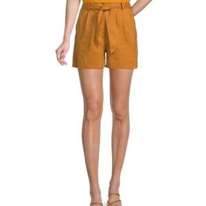 Antonio Melani Amee Linen High Rise Shorts in Ginger
